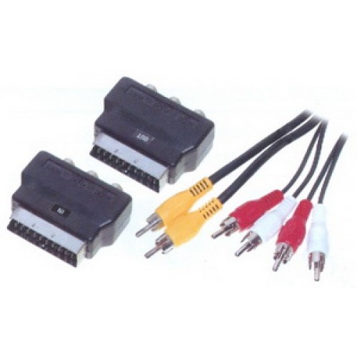 SCART, TOS (RCA) Kablo Seti, 4 Parça SCART, TOS (RCA) Kablo Seti, 4 Parça