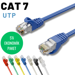 5 adet IRENIS CAT7 Ethernet Patch Kablo, 25 cm–30 Metre arasında uzunluk seçenekleri, 7 farklı renk
