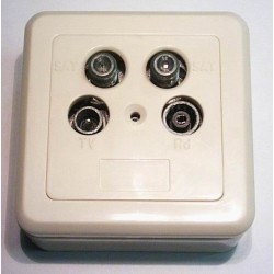 TV/FM/Uydu 4'lü Priz TV/FM/Uydu 4'lü Priz