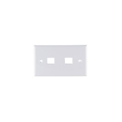 Keystone Bağlantı Paneli, 2’li, 115x72mm, Beyaz Keystone Bağlantı Paneli, 2’li, 115x72mm, Beyaz