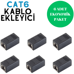 IRENIS 6 Adet CAT6 Ethernet Kablo Ekleyici, Uzatma Aparatı IRENIS 6 Adet CAT6 Ethernet Kablo Ekleyici, Uzatma Aparatı