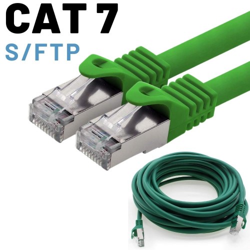 5 adet IRENIS CAT7 S/FTP Ethernet Network Lan İnternet Kablosu, 15 Metre