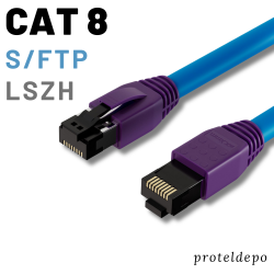 IRENIS CAT8 S/FTP LSZH Ethernet Patch Kablo, 25 cm IRENIS CAT8 S/FTP LSZH Ethernet Patch Kablo, 25 cm