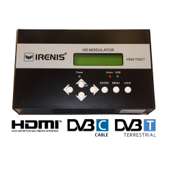 IRENIS QAM (DVB-C) ve DVB-T Modülatör HDMI, A/V giriş   IRENIS QAM (DVB-C) ve DVB-T Modülatör HDMI, A/V giriş