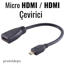 Micro HDMI / HDMI Çevirici - 18 Gbit Micro HDMI / HDMI Çevirici - 18 Gbit