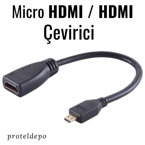 Micro HDMI / HDMI Çevirici - 18 Gbit