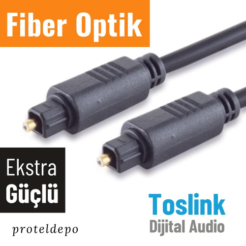 IRENIS Fiber Optik Kablo Toslink Optik Ses Kablosu, Ekstra Kalın 1,5mt