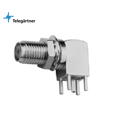 10 Connecteurs SMA Femelle à Angle Droit – Pour Montage Sur PCB, écrou De Cloison, Neufs