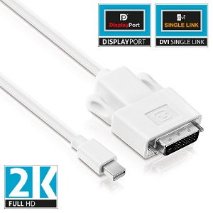 Apple (Mini DP) / DVI Kablo 1.5 Metre, 2K FullHD
