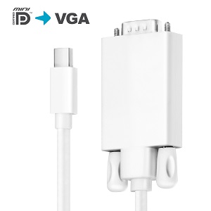 Apple (Mini DP) / VGA Kablo 1.5 Metre, 2K FullHD