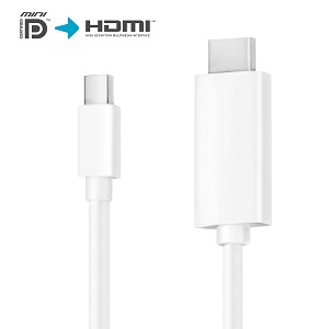 Apple (Mini DP) / HDMI Kablo 1.5 Metre, 2K FullHD