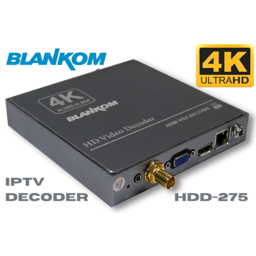 BLANKOM 4K (UHD) IP Dekoder | HDD-275