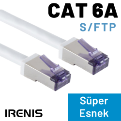 IRENIS CAT6A S/FTP Süper Esnek Kablo, 2 Metre, Beyaz