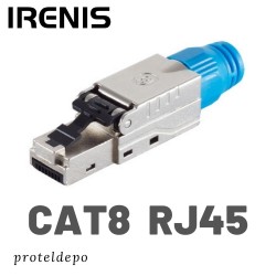 IRENIS RJ45 Aletsiz Montaj tipi Konnektör, Cat.8/7A/7/6A için