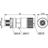 TELEGÄRTNER M12 8-pin X-kod Konnektör, Cat.6A veya Cat.7 için
