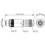 TELEGÄRTNER M12 4-pin D-kod Konnektör, Cat.5 için